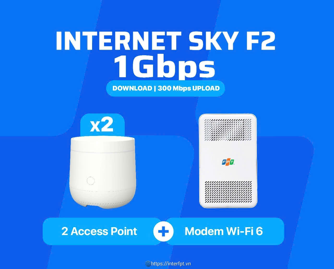 Gói Sky FPT F2 gói Internet cáp quang