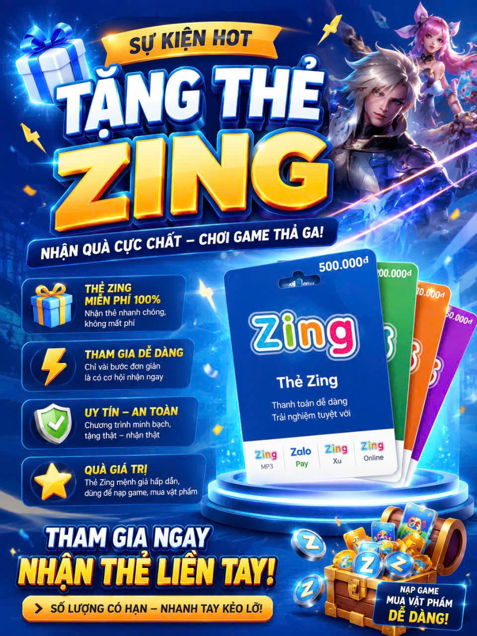 Săn Card Zing Free Hiệu Quả 2026
