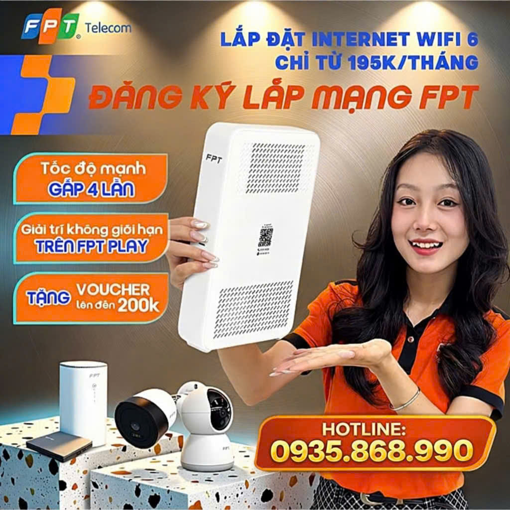 Ưu đãi đăng ký internet FPT Vĩnh Long 2026